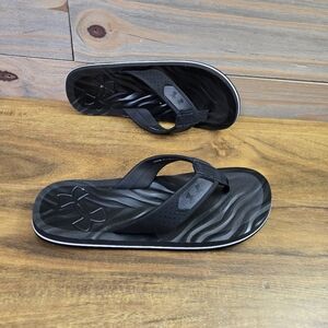 Under Armour Marathon Men’s Flip Flops Sandals Gray Black Size 9